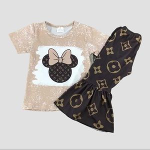 Minnie Mouse bell bottoms pants set